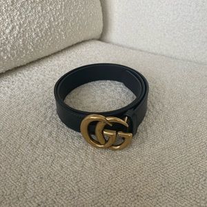 Gucci GG smooth leather belt